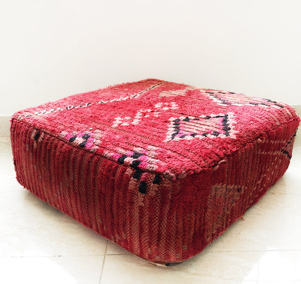 Vintage Moroccan Pouf-Moroccan Boujaad Pouf - Moroccan Floor orders Pouf - Moroccan Floor Cushion - Kilim Pouf - Pouf Cover -Unstuffed