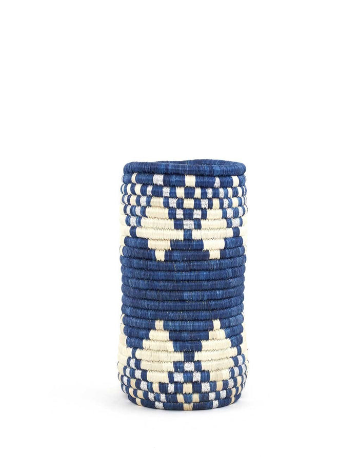 Handwoven Vase - Blue