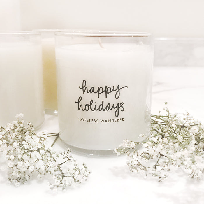 'Happy Holidays', Gingerbread Cookie Candles